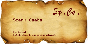 Szerb Csaba névjegykártya